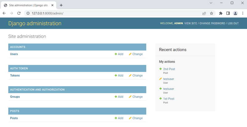 Django Blog API Accessing Tokens through Admin's panel